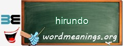 WordMeaning blackboard for hirundo